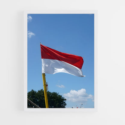 ap-indonesia flag-4 cadre Blanc