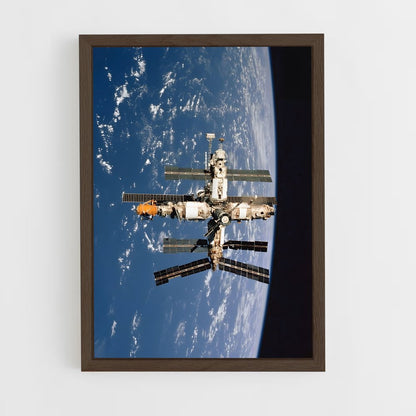 ap-international space station iss-7 cadre Bois foncé