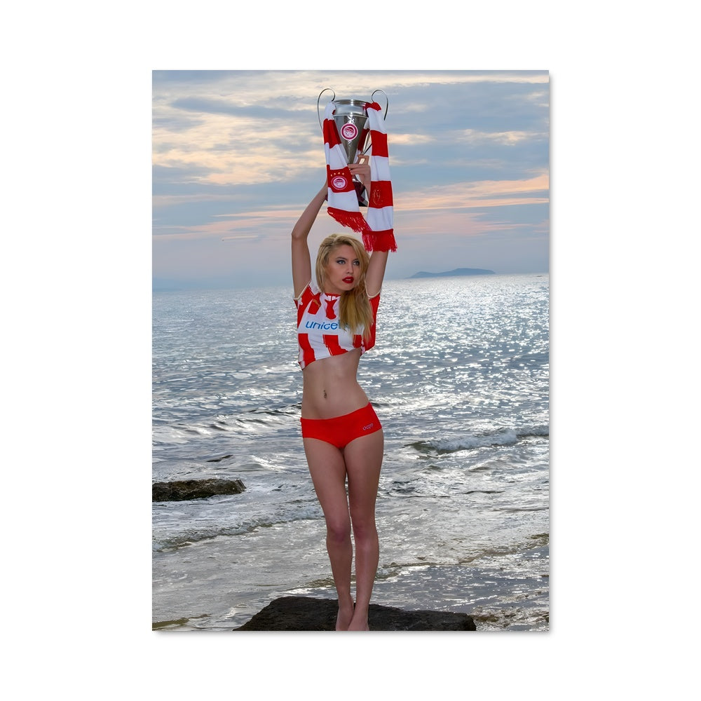 Poster Triomphe en Rouge et Blanc