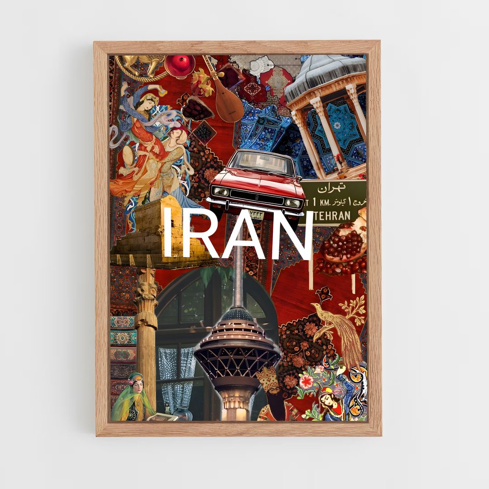 ap-iran flag-2 cadre Bois clair