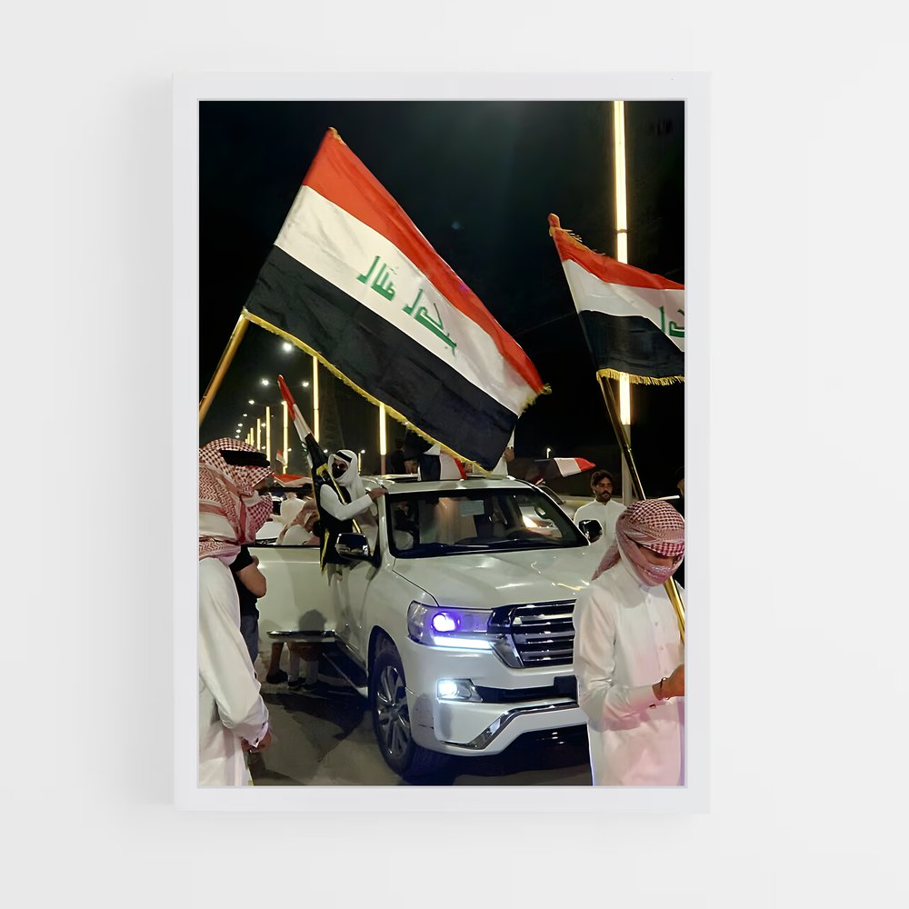 ap-iraq flag-1 cadre Blanc