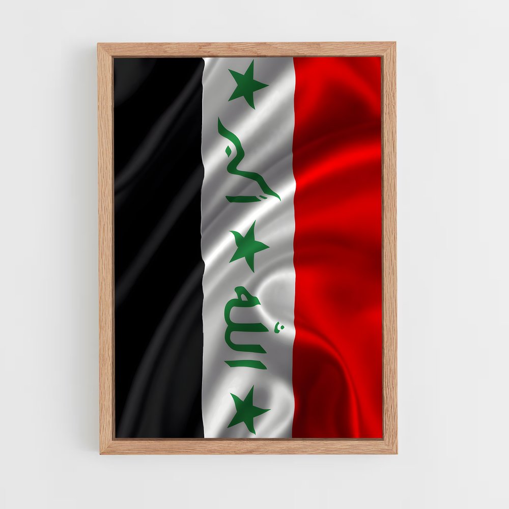 ap-iraq flag-3 cadre Bois clair