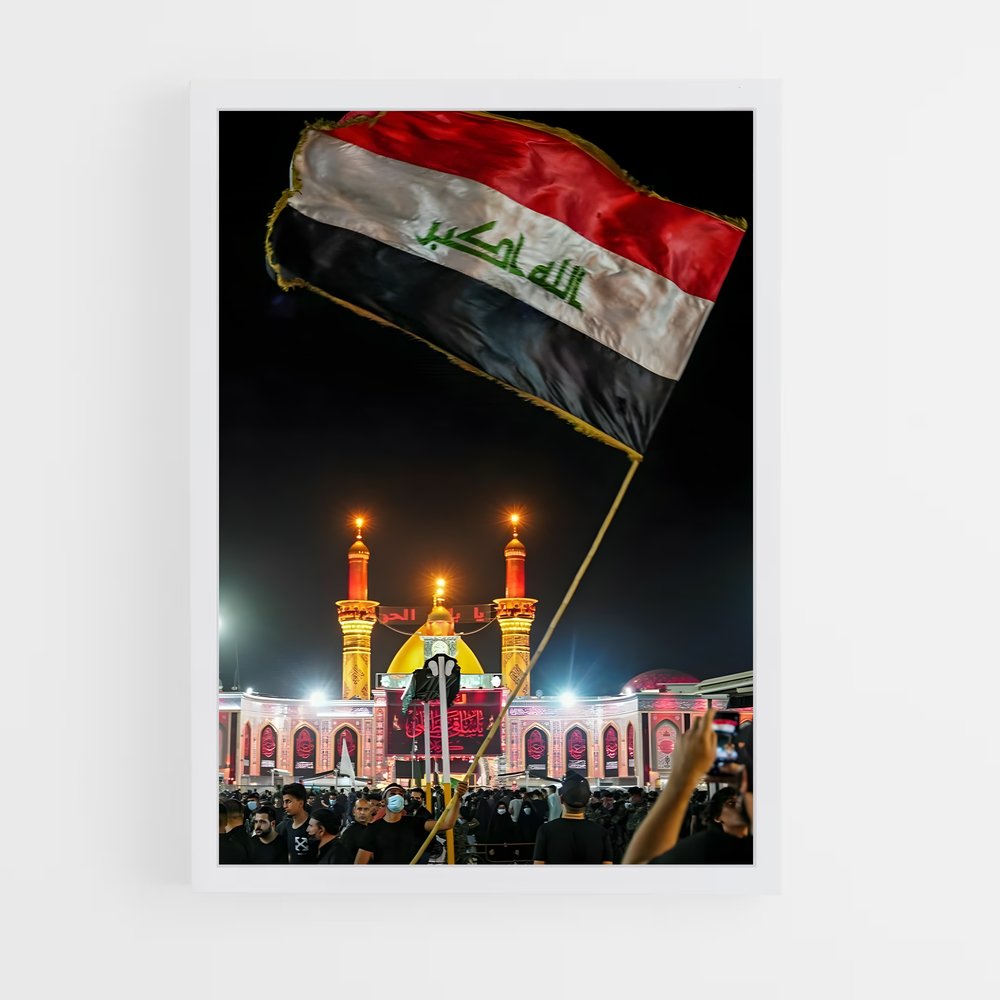 ap-iraq flag-6 cadre Blanc