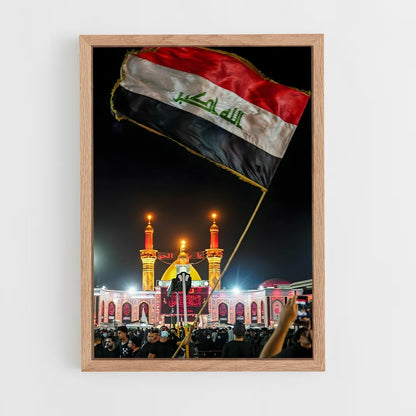 ap-iraq flag-6 cadre Bois clair