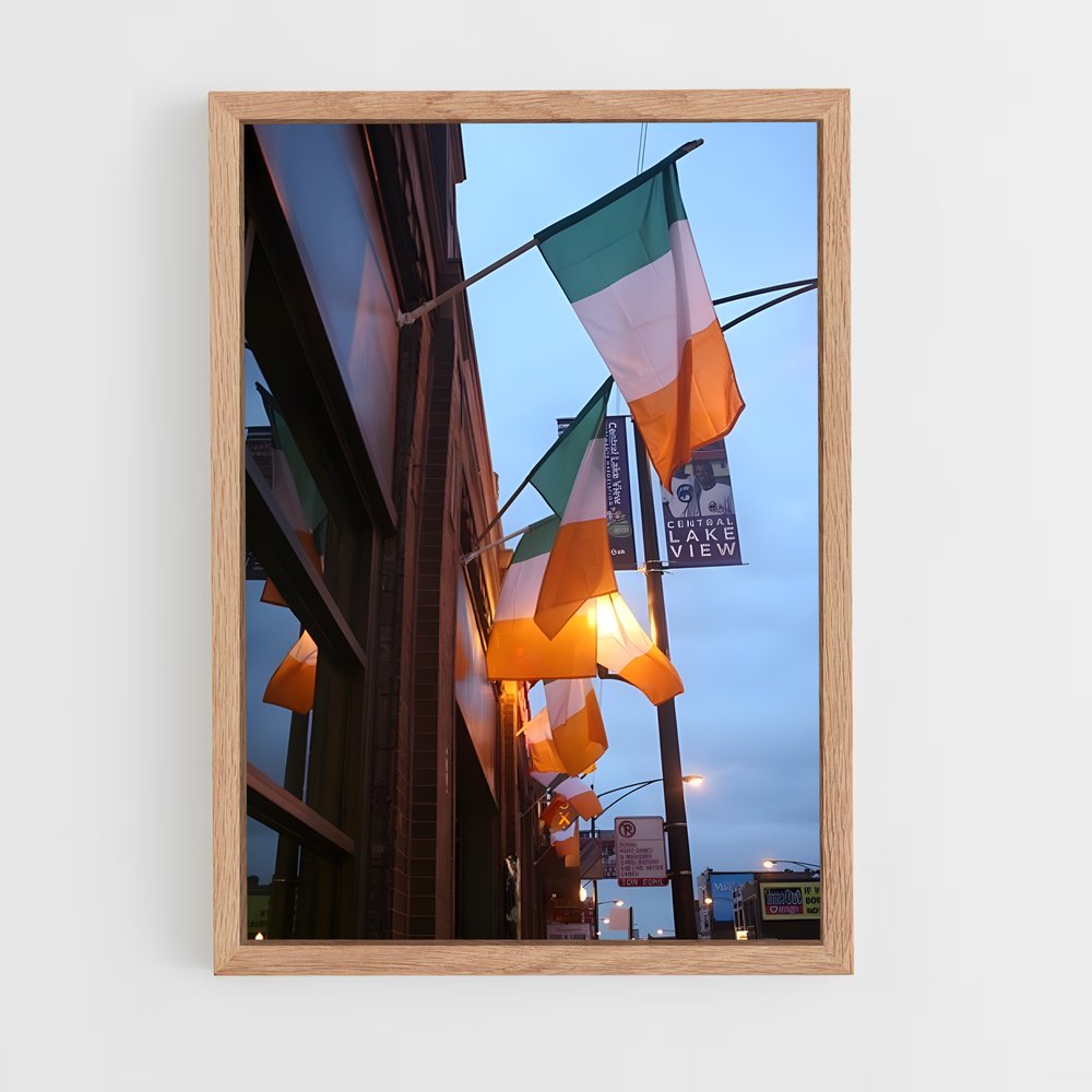 ap-ireland flag-1 cadre Bois clair