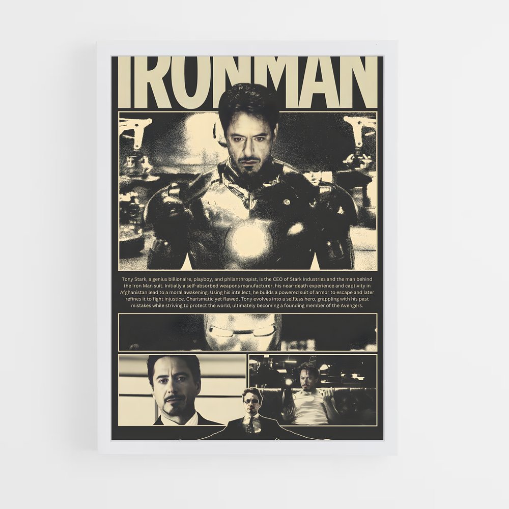 ap-iron man-1 cadre Blanc