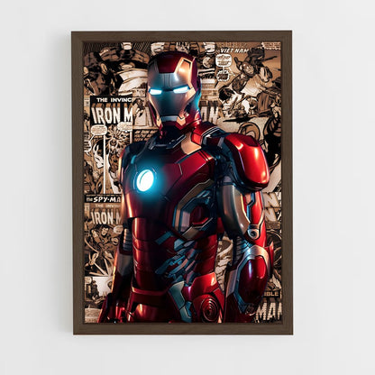 ap-iron man-4 cadre Bois foncé