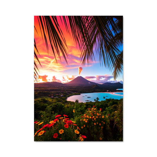 Poster Coucher de Soleil Paradisiaque
