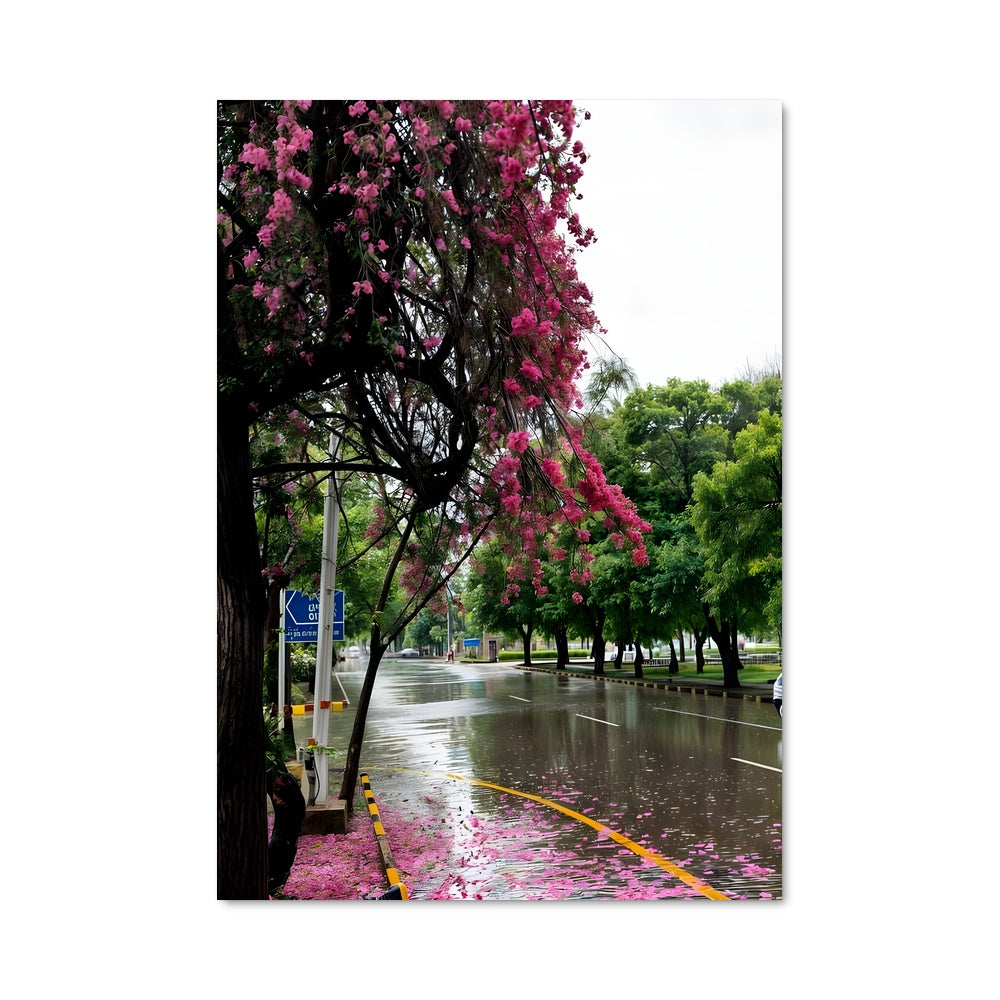 Poster Allée Fleurie