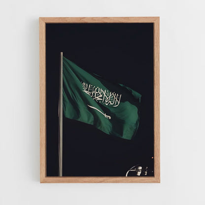 ap-islamic flag-5 cadre Bois clair