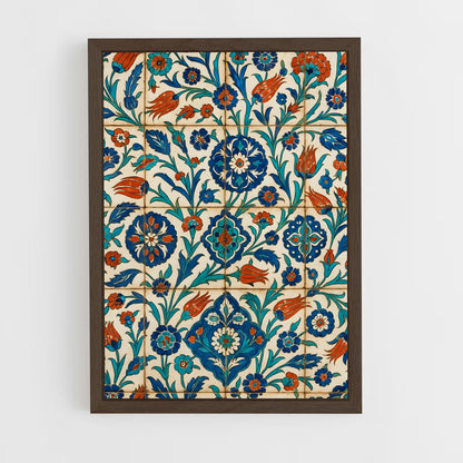 ap-islamic tiles-1 cadre Bois foncé