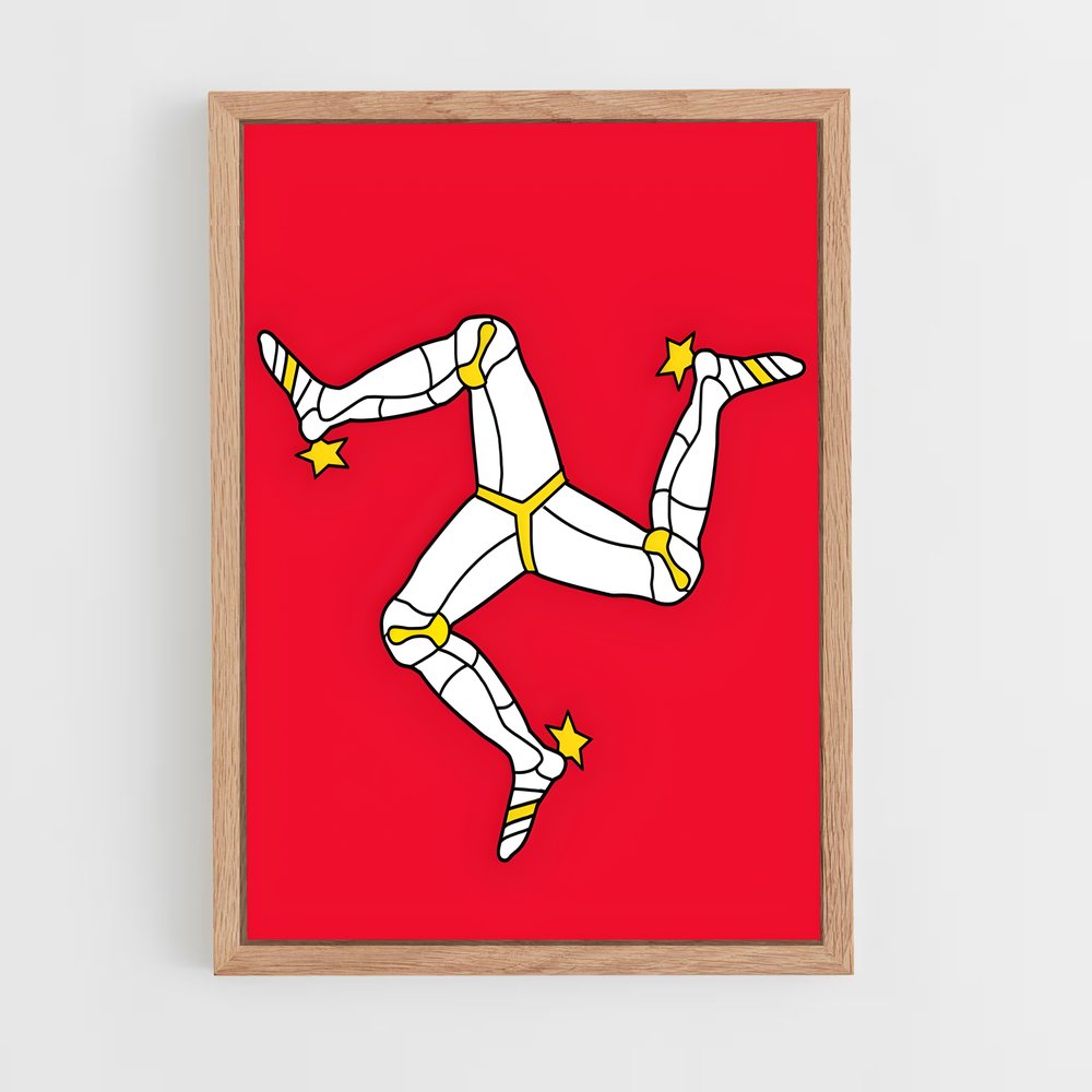 ap-isle of man flag-1 cadre Bois clair
