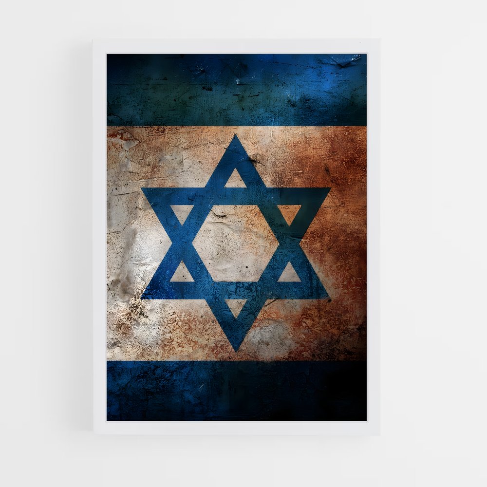 ap-israel flag-4 cadre Blanc