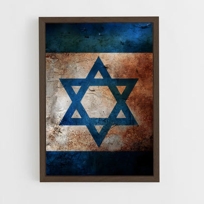 ap-israel flag-4 cadre Bois foncé
