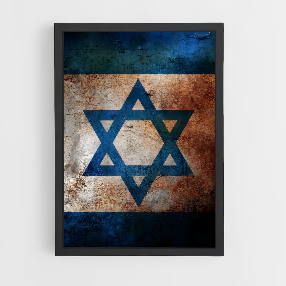ap-israel flag-4 cadre Noir