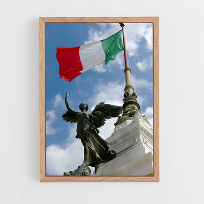 ap-italy flag-1 cadre Bois clair