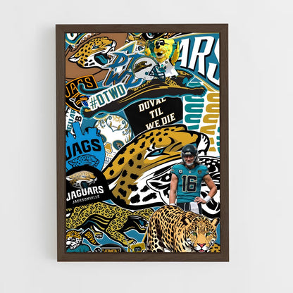 ap-jacksonville jaguars-1 cadre Bois foncé