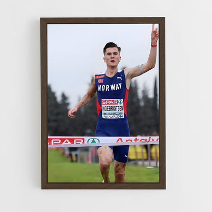 ap-jakob ingebrigtsen-3 cadre Bois foncé