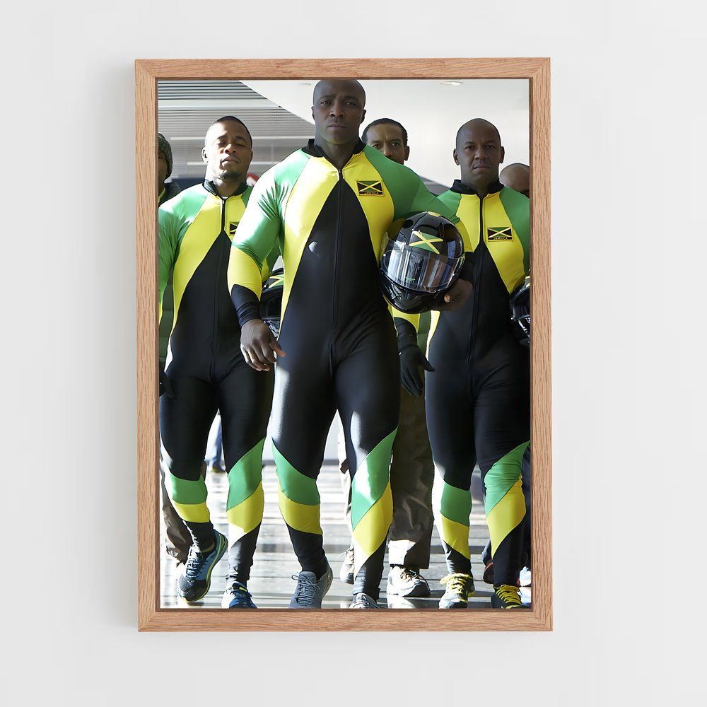 ap-jamaica bobsled team-1 cadre Bois clair