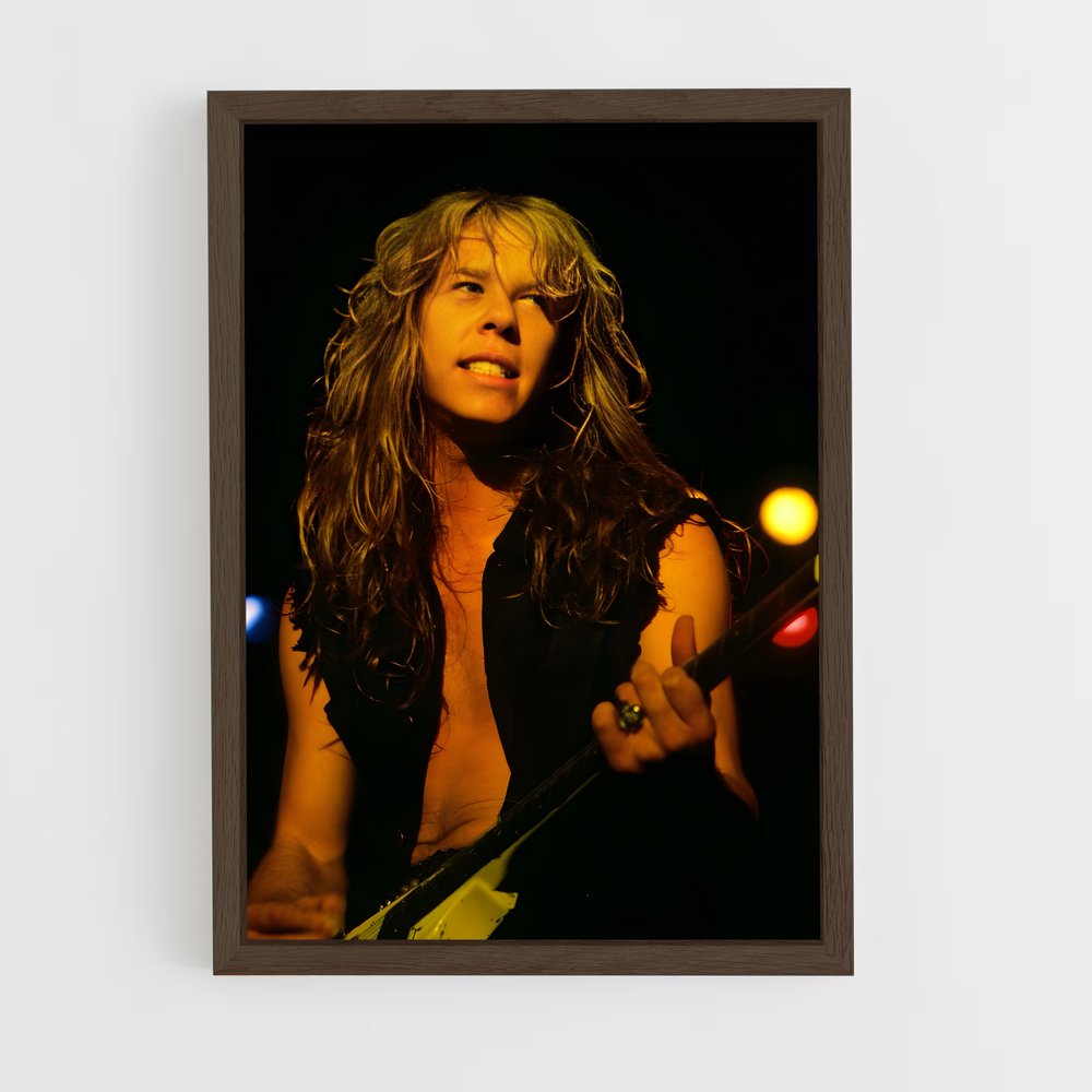 ap-james hetfield-3 cadre Bois foncé