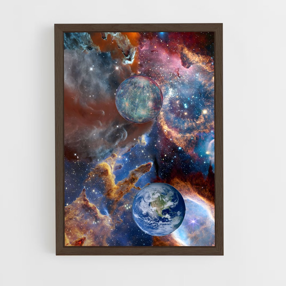 ap-james webb telescope-25 cadre Bois foncé