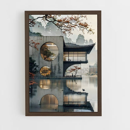 ap-japanese architecture-4 cadre Bois foncé