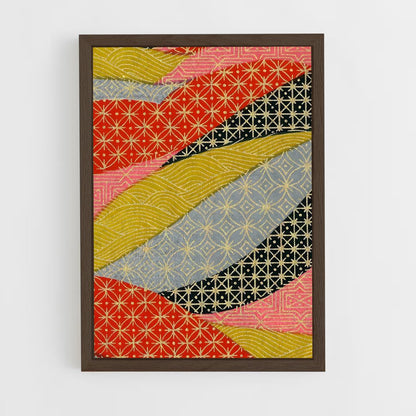ap-japanese patterns-6 cadre Bois foncé
