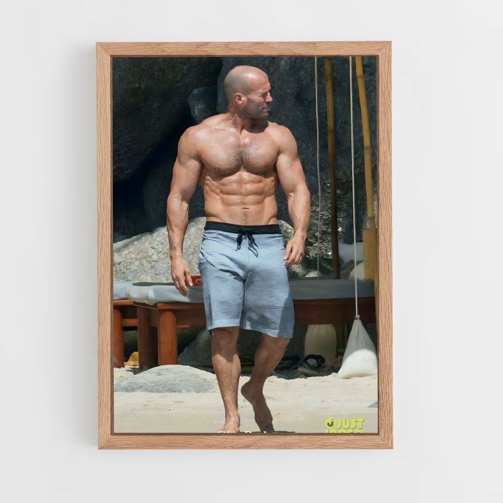 ap-jason statham-8 cadre Bois clair