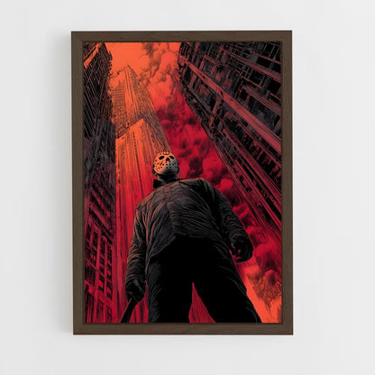 ap-jason voorhees-7 cadre Bois foncé