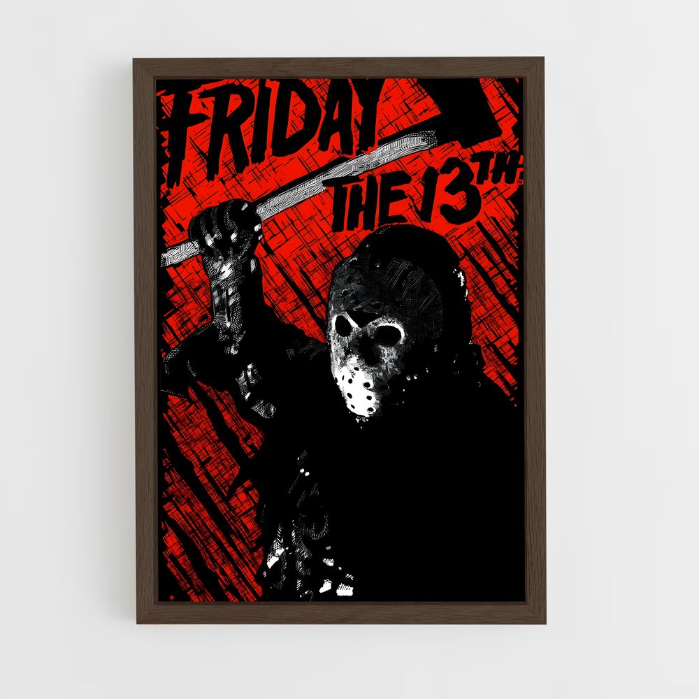 ap-jason voorhees-8 cadre Bois foncé
