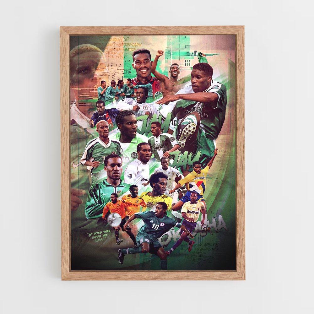 ap-jay-jay okocha-2 cadre Bois clair