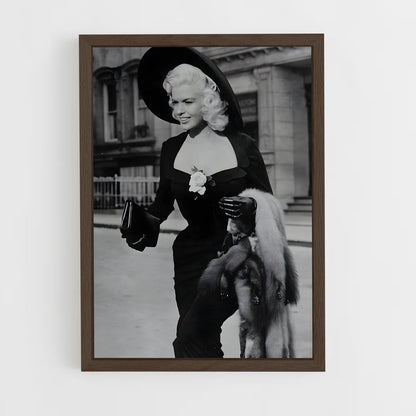 ap-jayne mansfield-3 cadre Bois foncé