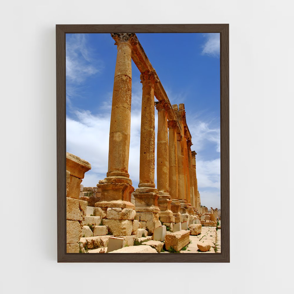 ap-jerash ruins-1 cadre Bois foncé