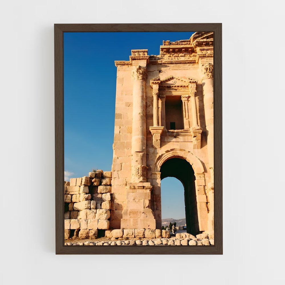 ap-jerash ruins-2 cadre Bois foncé