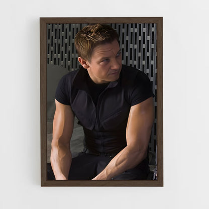 ap-jeremy renner-8 cadre Bois foncé