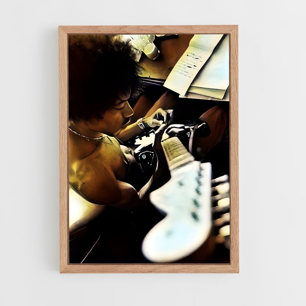 ap-jimi hendrix experience-3 cadre Bois clair