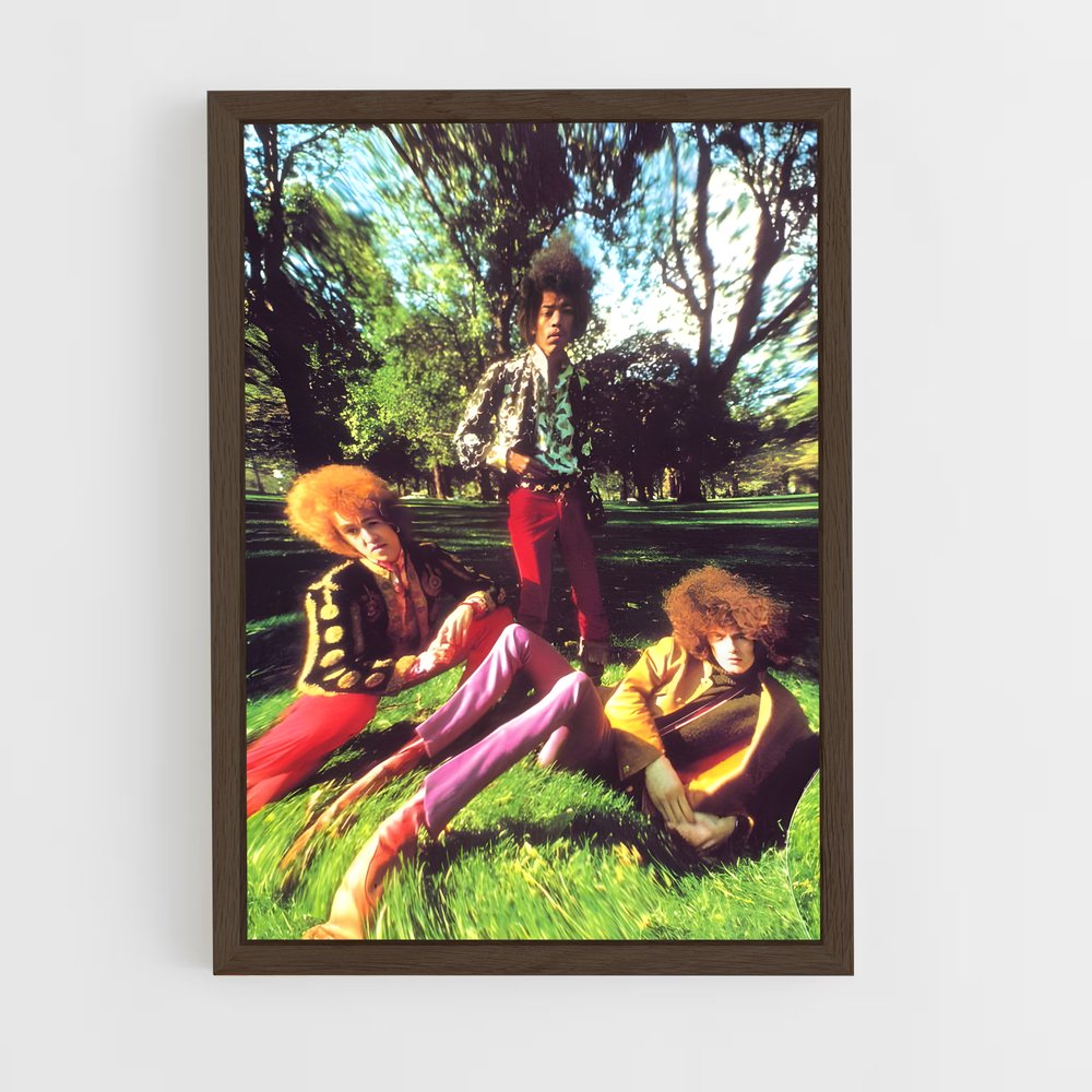 ap-jimi hendrix experience-5 cadre Bois foncé