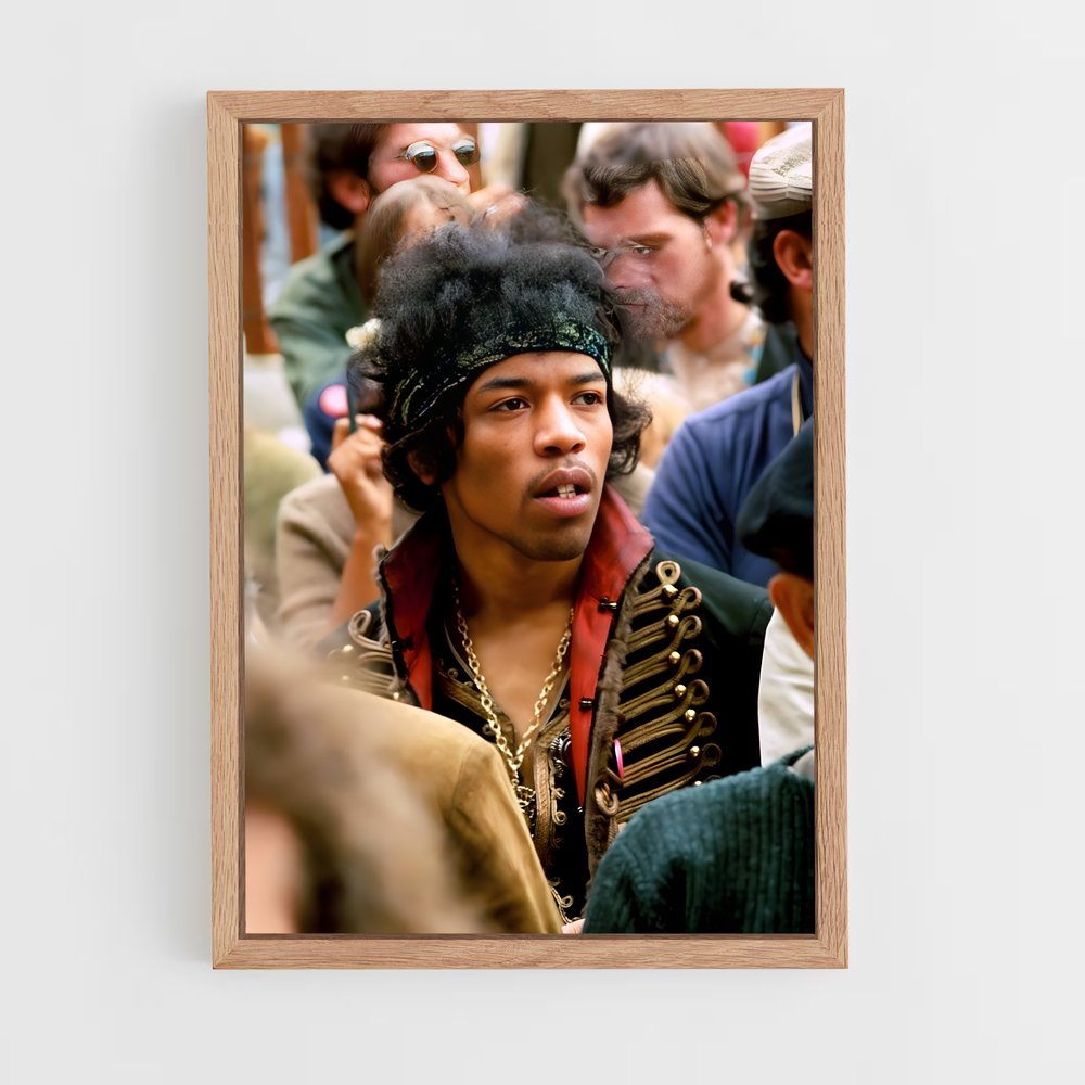 ap-jimi hendrix experience-6 cadre Bois clair