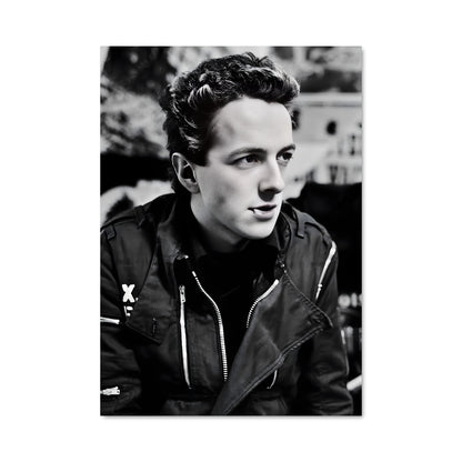 Poster Strummer en Noir et Blanc