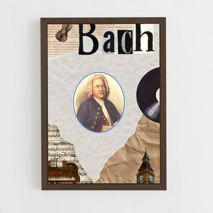ap-johann sebastian bach-6 cadre Bois foncé
