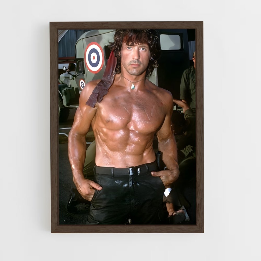 ap-john rambo-4 cadre Bois foncé