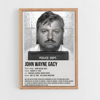 ap-john wayne gacy-1 cadre Bois clair