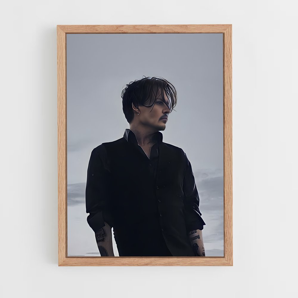 ap-johnny depp-2 cadre Bois clair