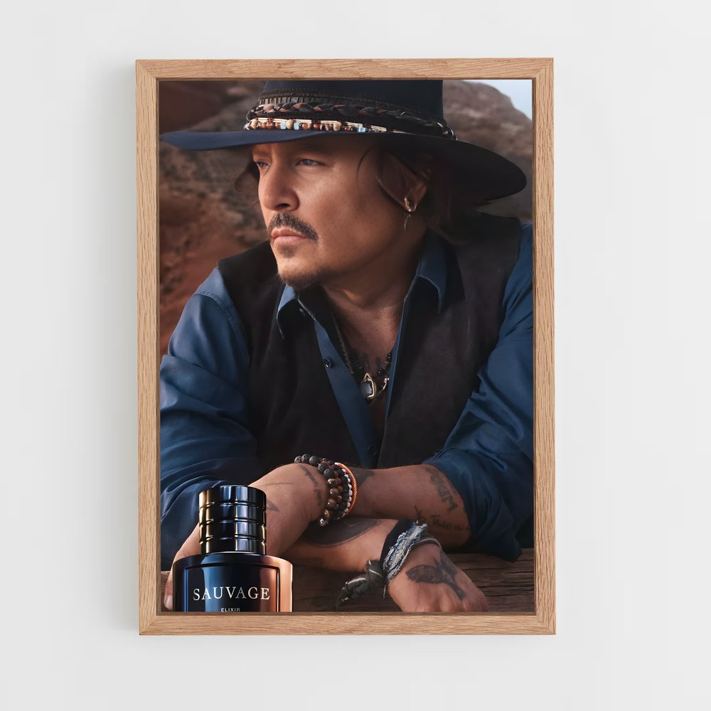 ap-johnny depp-3 cadre Bois clair