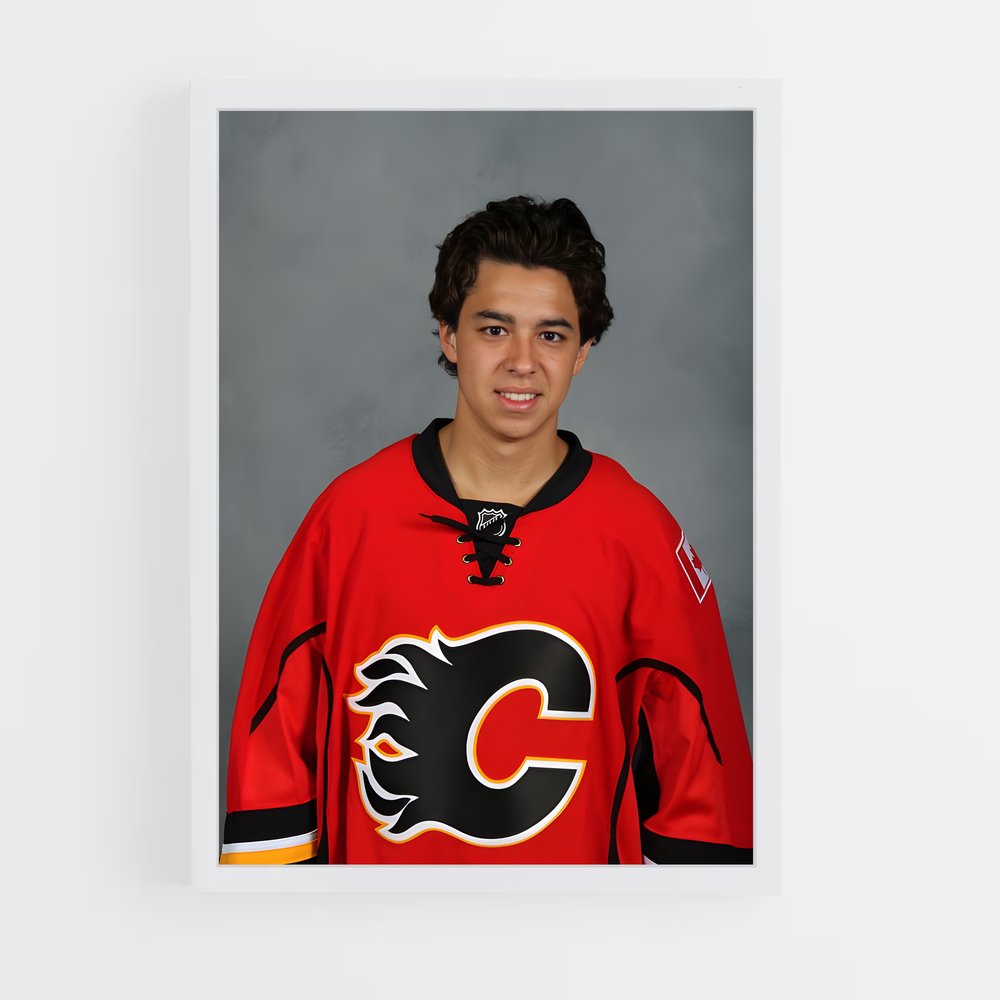 ap-johnny gaudreau-4 cadre Blanc