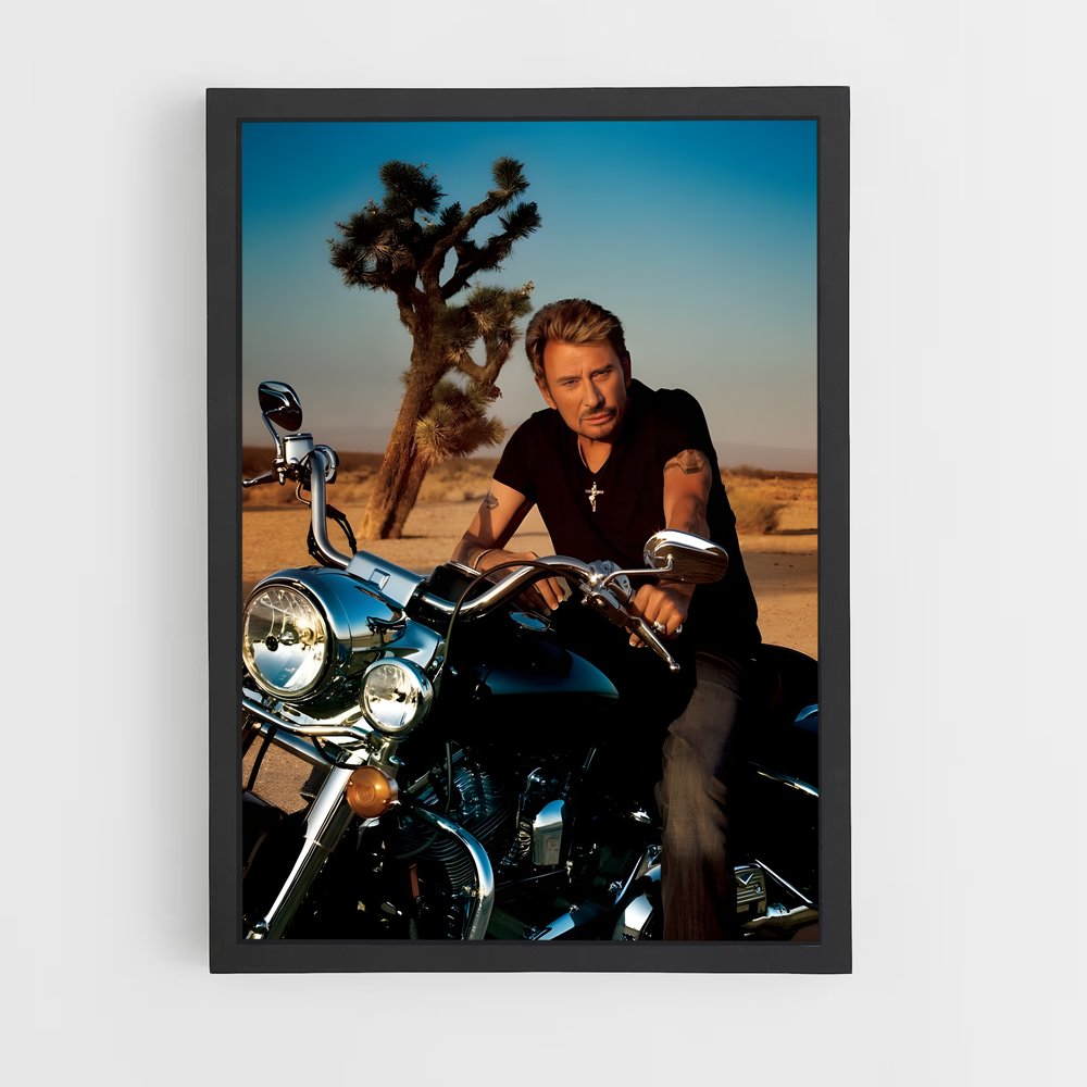 ap-johnny hallyday-1 cadre Noir
