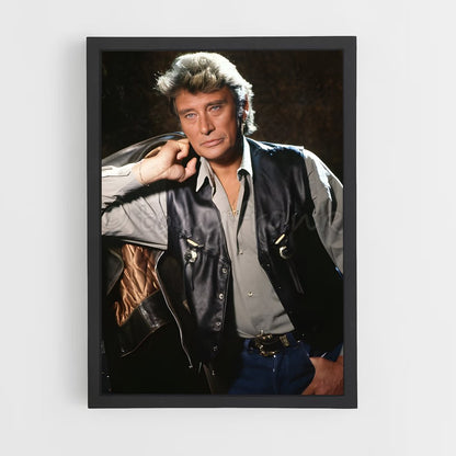 ap-johnny hallyday-10 cadre Noir