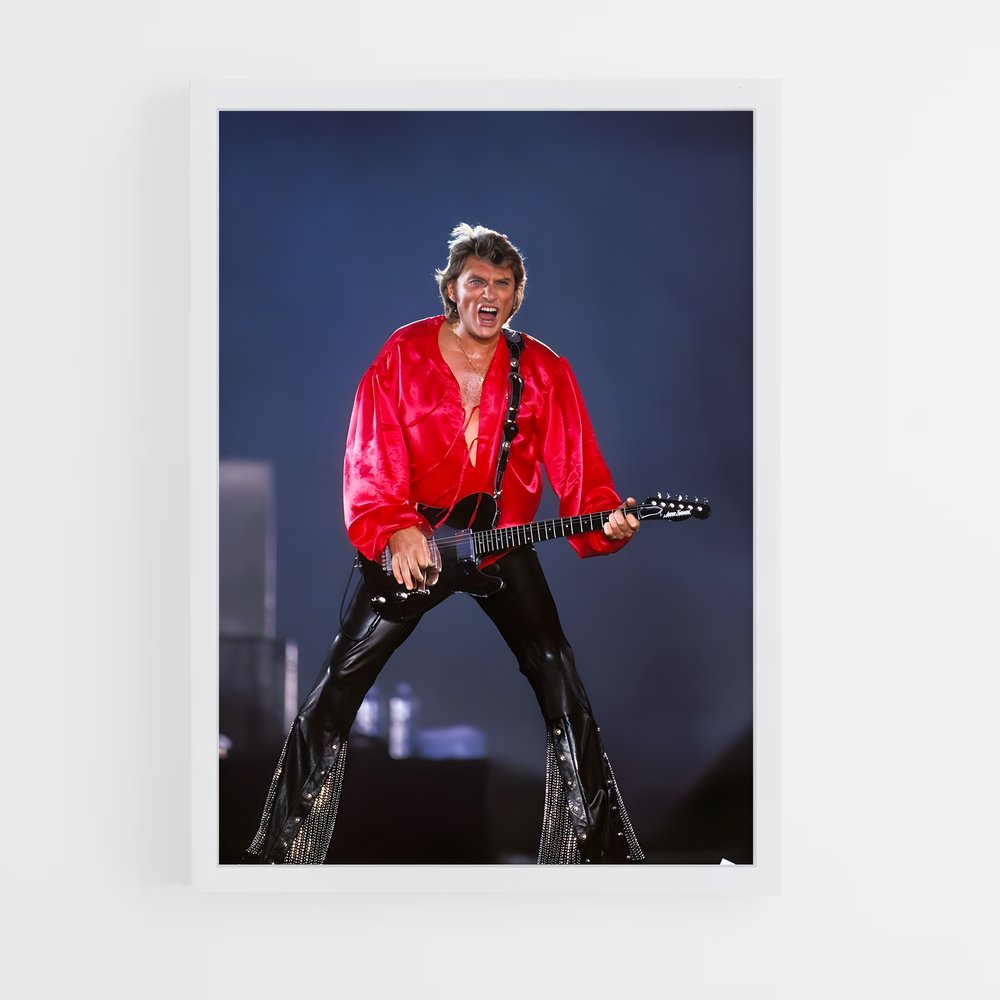 ap-johnny hallyday-13 cadre Blanc