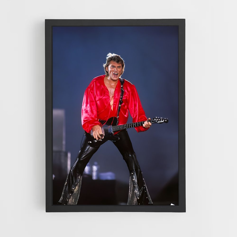 ap-johnny hallyday-13 cadre Noir