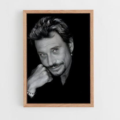 ap-johnny hallyday-2 cadre Bois clair